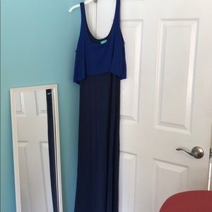 August Salt navy and royal maxi dress